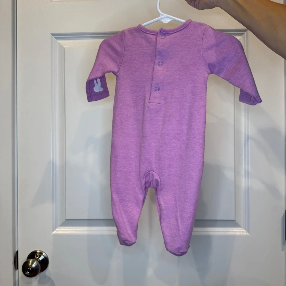 Carter's‎ Baby Girls Purple Skeleton Halloween Footed Pajamas Sleepsuit 3 Months